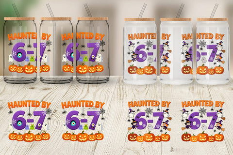 Glass Can Haunted Halloween Sublimation artnoy 