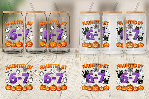 Glass Can Haunted Halloween Sublimation artnoy 