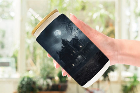 Glass Can Haunted House Sublimation artnoy 
