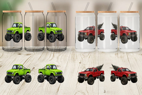 Glass Can Haunted Monster Truck Sublimation artnoy 