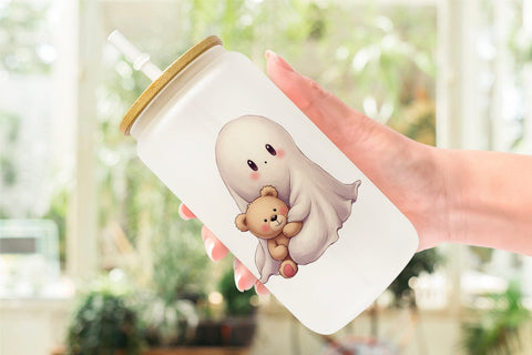 Glass Can Haunted Nursery Ghosts Sublimation artnoy 