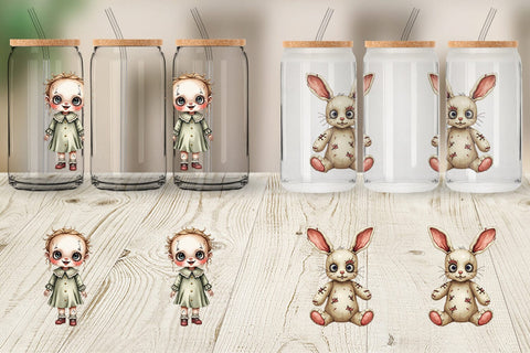 Glass Can Haunted Toy Squad Sublimation artnoy 