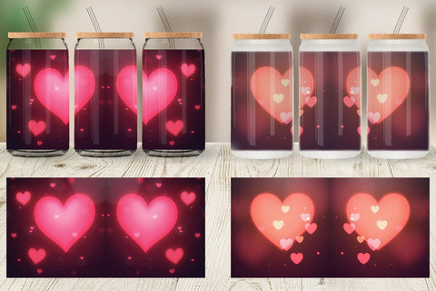 Glass Can Heart Bokeh Sublimation artnoy 