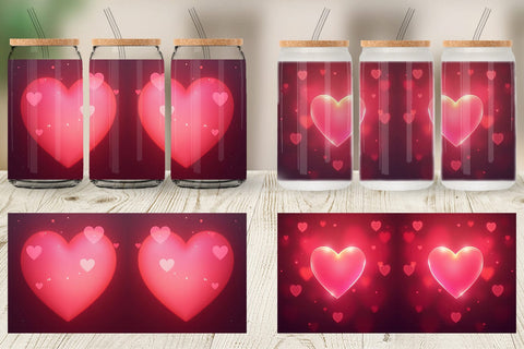 Glass Can Heart Bokeh Sublimation artnoy 