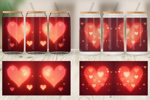 Glass Can Heart Bokeh Sublimation artnoy 