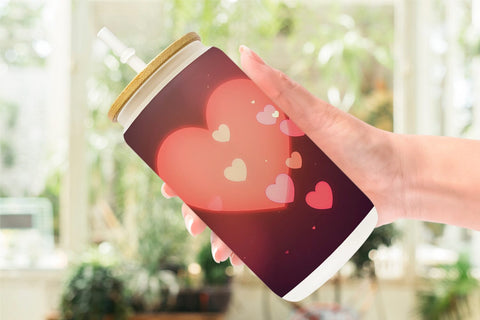 Glass Can Heart Bokeh Sublimation artnoy 
