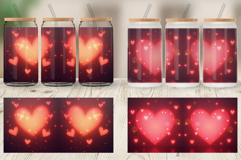 Glass Can Heart Bokeh Sublimation artnoy 