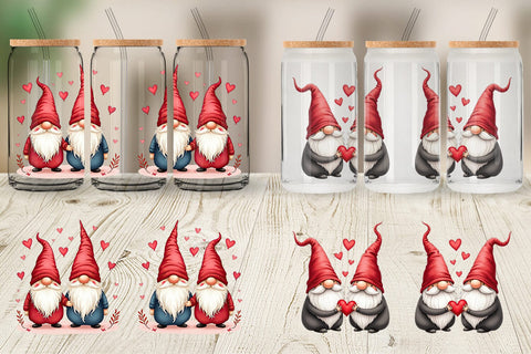 Glass Can Heart Gnome Sublimation artnoy 