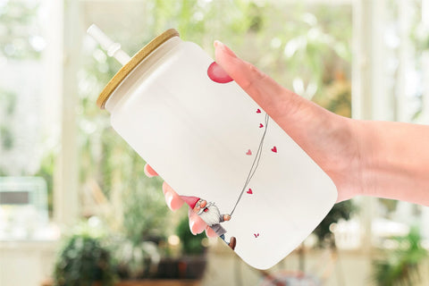 Glass Can Heart Kite Gnome Sublimation artnoy 