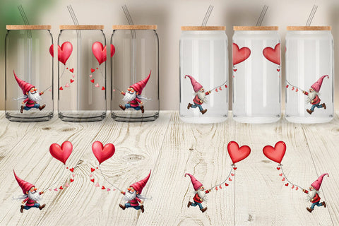 Glass Can Heart Kite Gnome Sublimation artnoy 