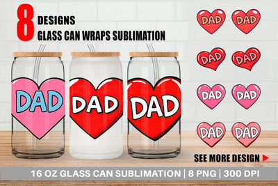 Glass Can Heart Sublimation artnoy 