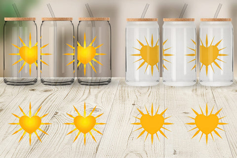 Glass Can Heart Sun Sublimation artnoy 
