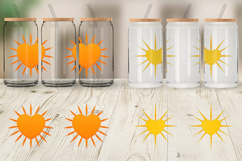 Glass Can Heart Sun Sublimation artnoy 