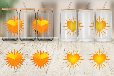 Glass Can Heart Sun Sublimation artnoy 