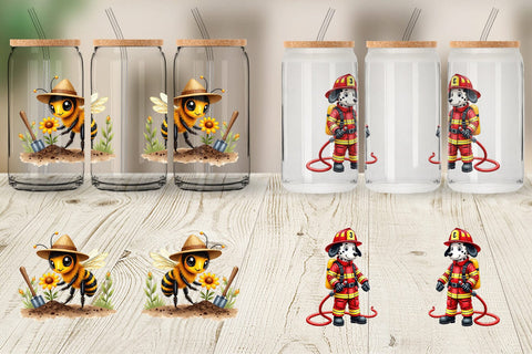 Glass Can Helpful Paws Skilled Trades & Services Animal Sublimation artnoy 