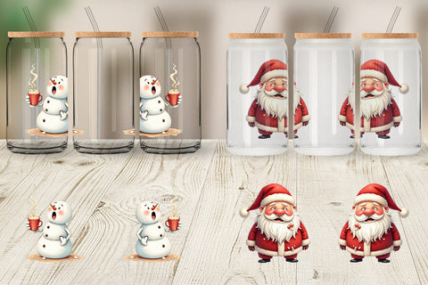 Glass Can Holiday Chaos Crew Sublimation artnoy 