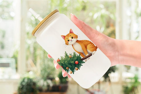 Glass Can Holiday Chaos Crew Sublimation artnoy 