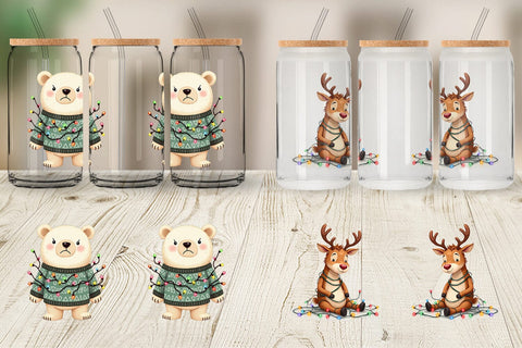 Glass Can Holiday Chaos Crew Sublimation artnoy 