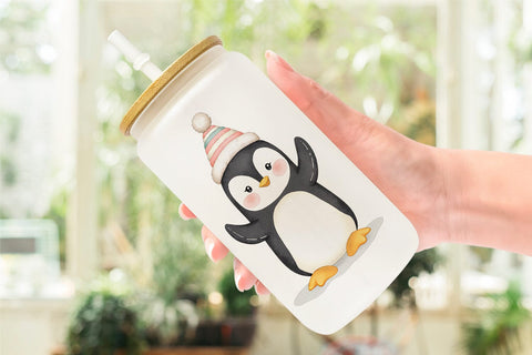 Glass Can Holiday Pastel Icons Sublimation artnoy 