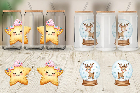 Glass Can Holiday Pastel Icons Sublimation artnoy 
