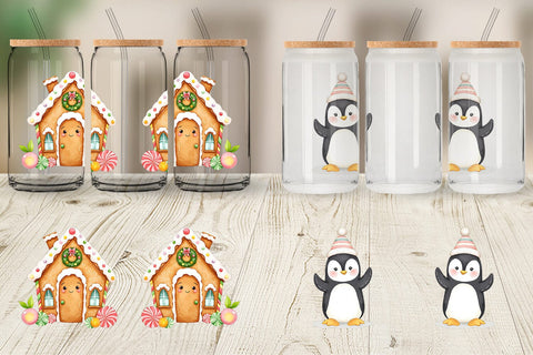 Glass Can Holiday Pastel Icons Sublimation artnoy 