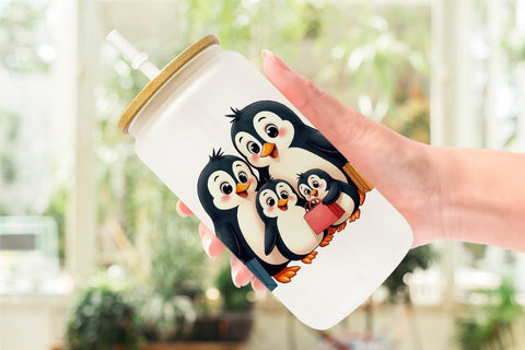 Glass Can Holiday Shoppers Sublimation artnoy 