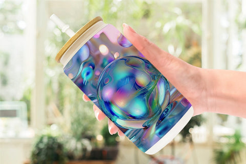 Glass Can Holographic Bubble Sublimation artnoy 