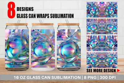 Glass Can Holographic Bubble Sublimation artnoy 