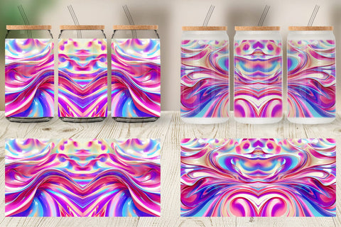 Glass Can Holographic Metal Foil Sublimation artnoy 