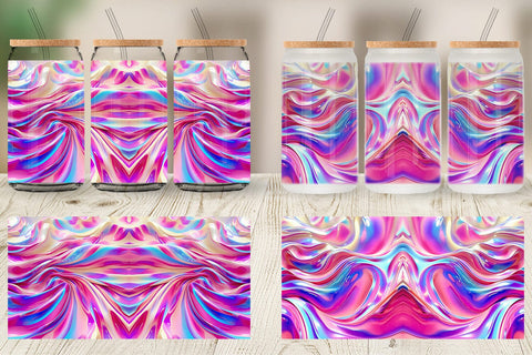 Glass Can Holographic Metal Foil Sublimation artnoy 