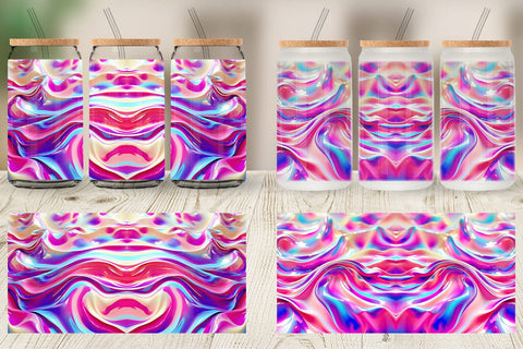 Glass Can Holographic Metal Foil Sublimation artnoy 