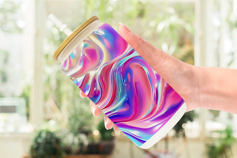 Glass Can Holographic Metal Foil Sublimation artnoy 