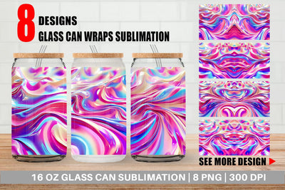 Glass Can Holographic Metal Foil Sublimation artnoy 