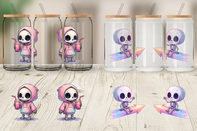 Glass Can Holographic Skeletons Sublimation artnoy 