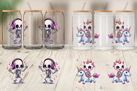 Glass Can Holographic Skeletons Sublimation artnoy 
