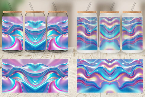 Glass Can Holographic Waves Sublimation artnoy 