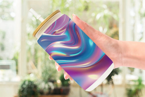 Glass Can Holographic Waves Sublimation artnoy 