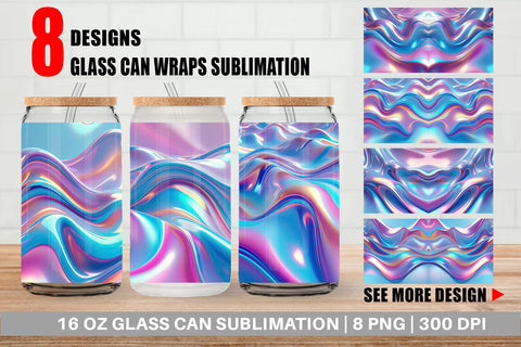 Glass Can Holographic Waves Sublimation artnoy 