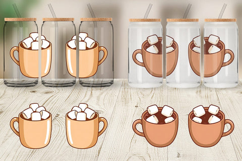 Glass Can Hot Chocolate Sublimation artnoy 