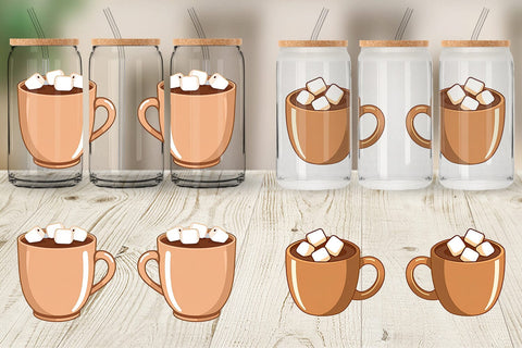 Glass Can Hot Chocolate Sublimation artnoy 