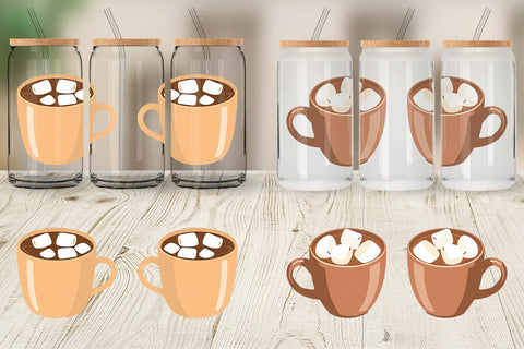 Glass Can Hot Chocolate Sublimation artnoy 