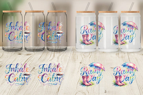 Glass Can Hygge Fall Snuggle Quotes Sublimation artnoy 