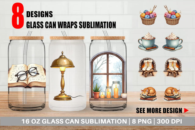 Glass Can Hygge Reading Nook Sublimation artnoy 