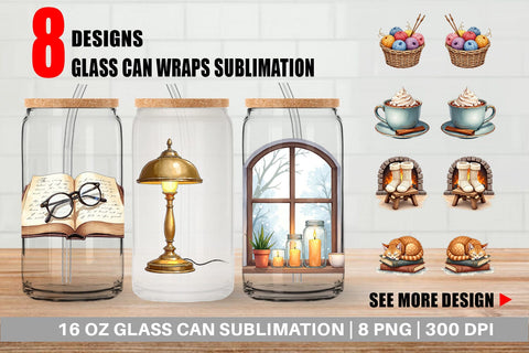 Glass Can Hygge Reading Nook Sublimation artnoy 
