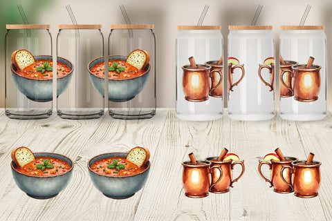 Glass Can Hygge Winter Kitchen Sublimation artnoy 