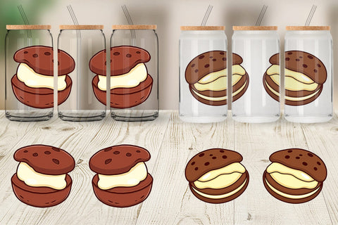 Glass Can Ice Cream Cookie Sublimation artnoy 
