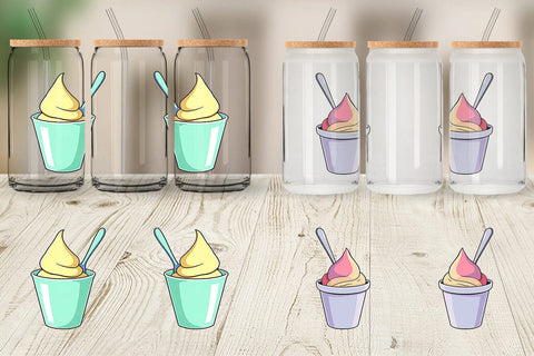 Glass Can Ice Cream Cup Sublimation artnoy 