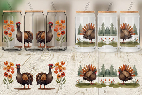 Glass Can Illustration Turkey Sublimation artnoy 