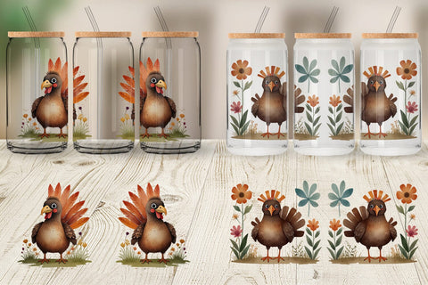Glass Can Illustration Turkey Sublimation artnoy 