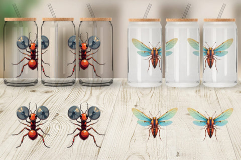 Glass Can Insect Music Parade Sublimation artnoy 